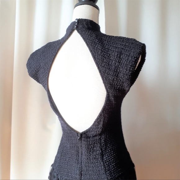 Vintage 1980s Joseph Ribkoff Open Back Dress Size 5 - Picture 4 of 7